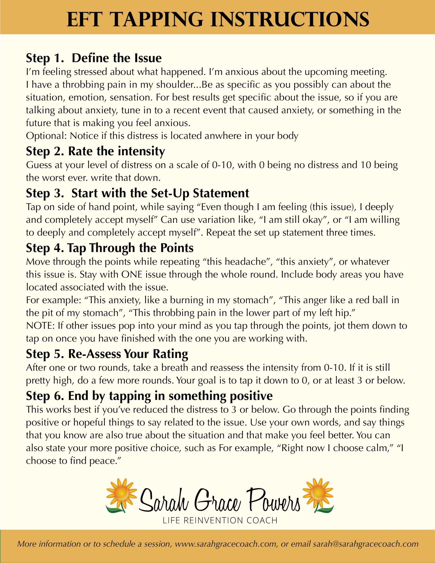 How To Do EFT • Sarah Grace Coach